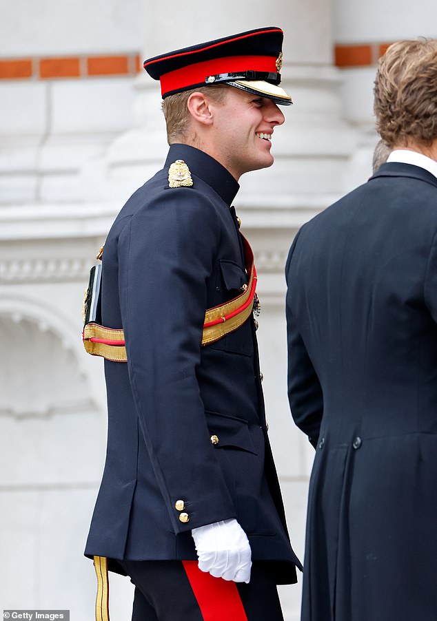 Alexander Ogilvy attended the Duchess of Kent's funeral in his Blues and Royals military uniform in September 2025