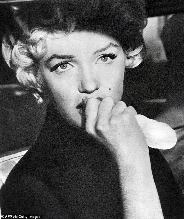 A portrait shot in December 1961 – just a year before her death – shows the actress looking pensive