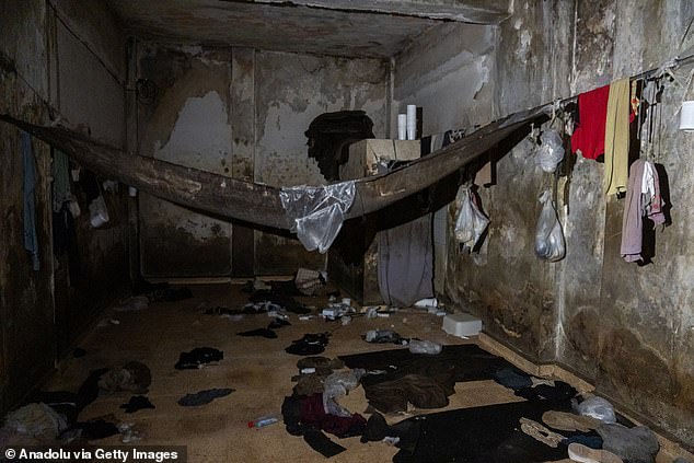 An inside view of the 'Palestine Branch' detention centre, which was used as an interrogation and torture prison by the collapsed Baathist regime in Syria for more than half a century and is known with its horror among the people, in Damascus, Syria on December 16, 2024