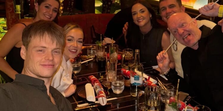 EastEnders cast reunite for a family night out as Jacqueline Jossa shares festive pics