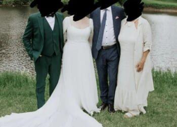 I begged my stepmum not to wear white to my wedding but she didn’t listen