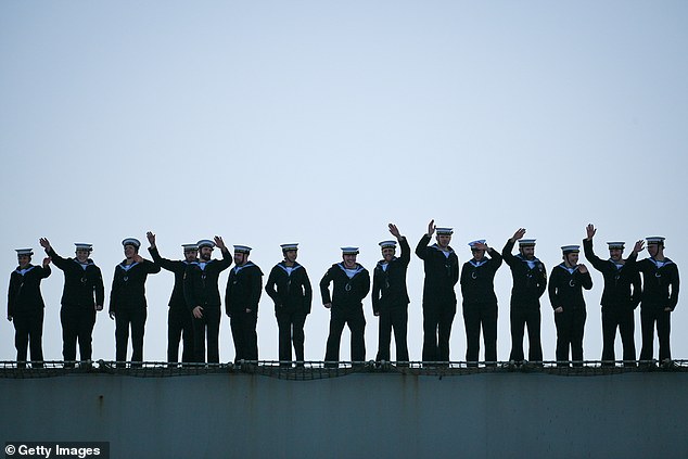 HMS Prince of Wales aircraft carrier arrives at Portsmouth Naval Base, on November 30, 2025 in Portsmouth, England