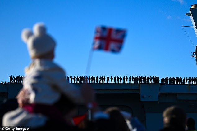 Carrier Strike Group 2025 was an eight-month mission led by UK flagship HMS Prince of Wales, involving all three UK Armed Forces and supported by a dozen nations to demonstrate UK and allied collective resolve and determination to maintain security and freedom from the Atlantic to the Pacific