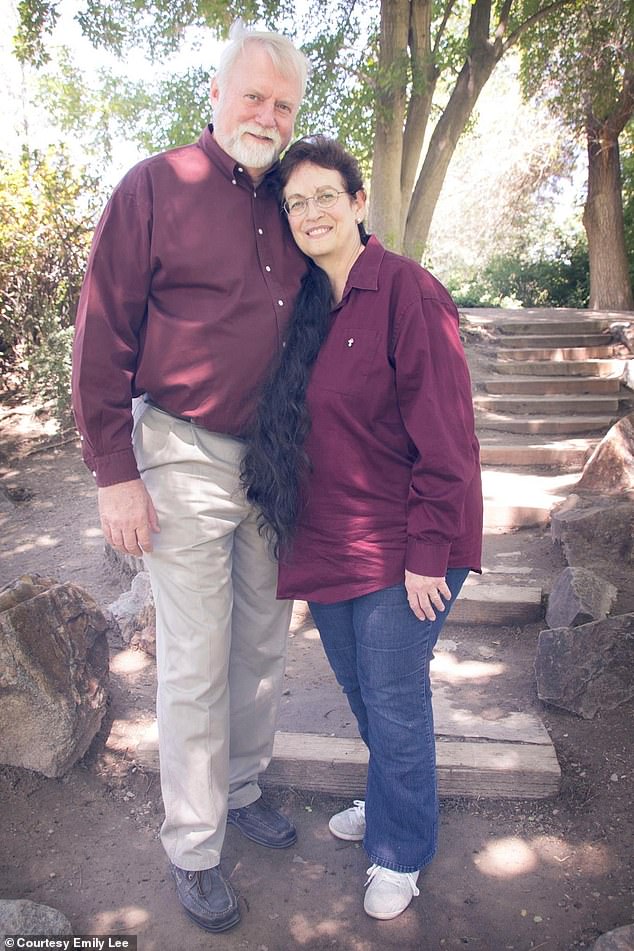 Pictured: Shirlyn Watson and her husband David. She had to share her husband, David, with four other 'sister wives'