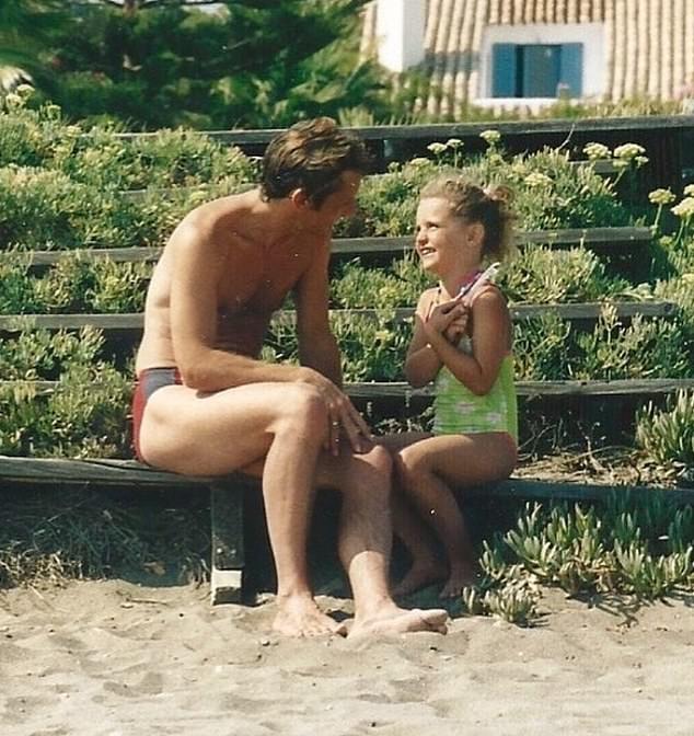 All this time Trudi's family were kept in the dark about what she was going through behind closed doors (pictured: Craig with their daughter as a child)