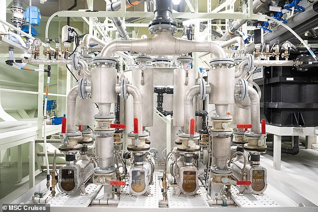 Erin took a tour to see how waste water is cleaned on the ship