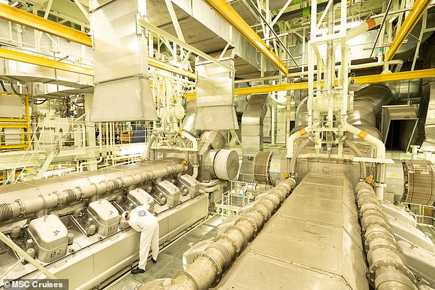 That then leads into the engines themselves, vast cylinders that power the immense vessel