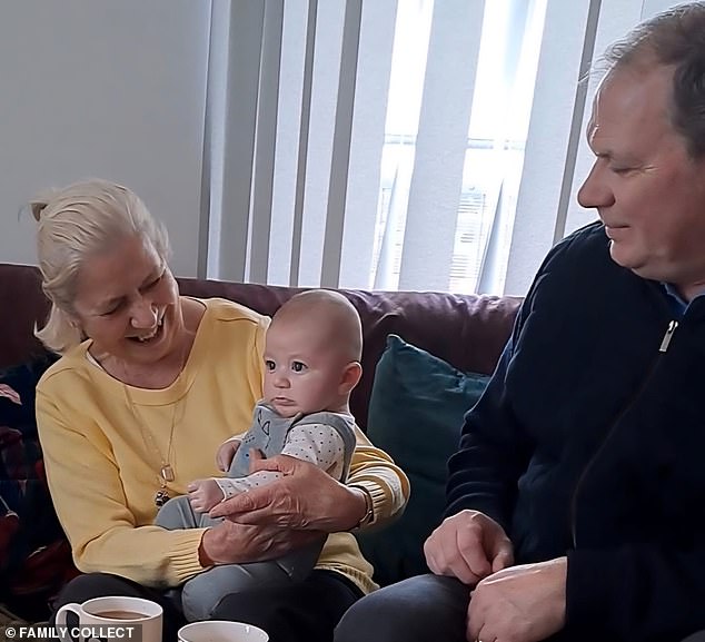 Martin pictured with Helen and her great-grandson Ozzy just a week before she was killed