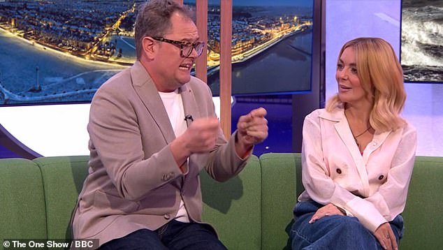 He explained: 'The saddest thing was when I murdered Tom Daley. Because you go in in the morning and he was knitting and then he was murdered and there was just a bag of wool left'