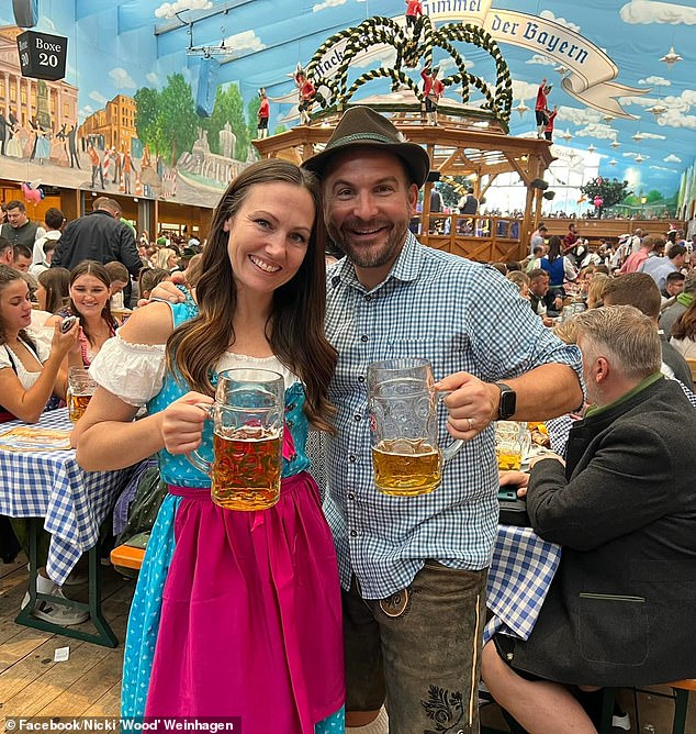 Weinhagen and his wife dressed up for Oktoberfest, he made about who made about $275,000 in 2023