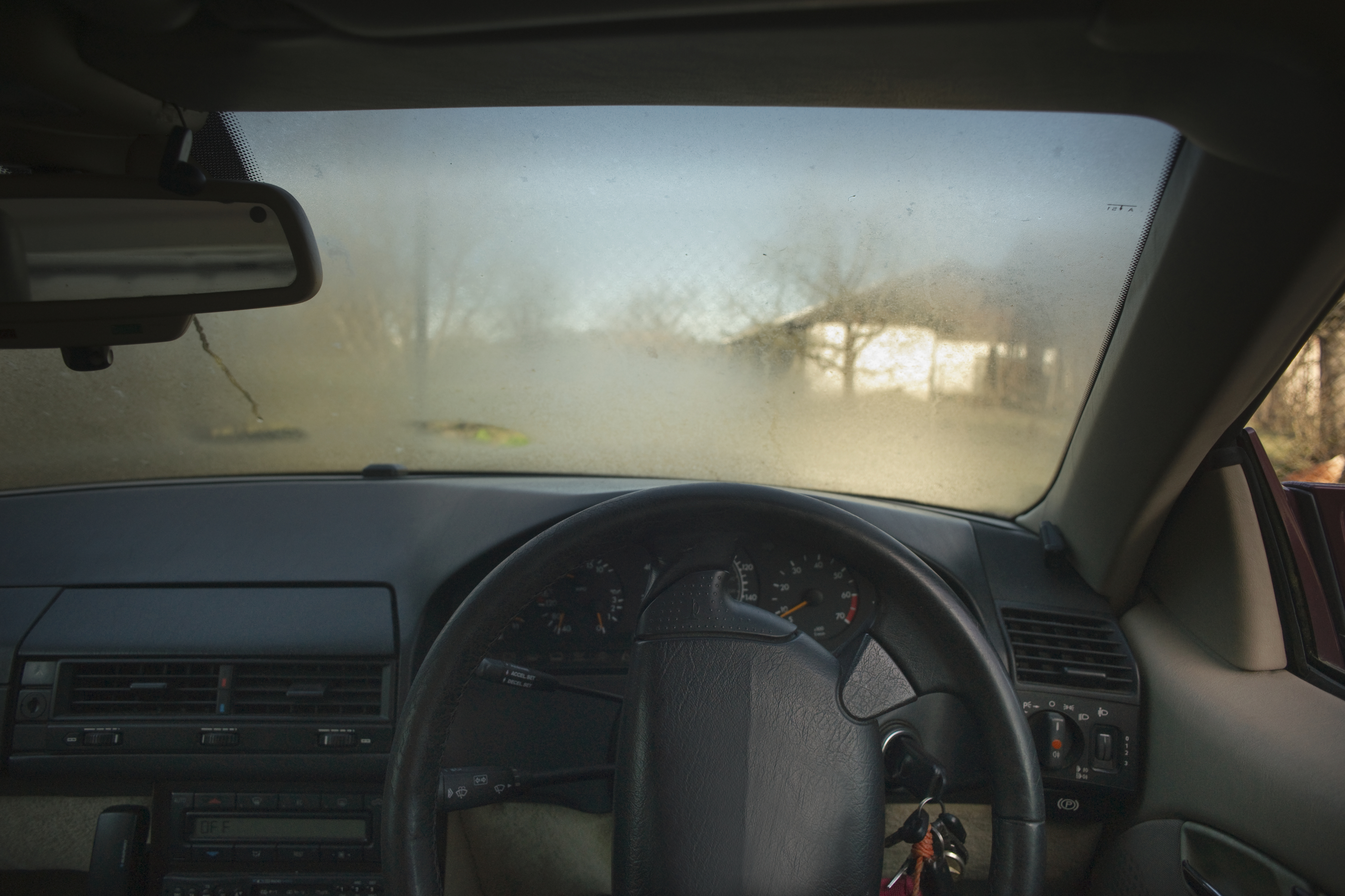 Man Driving Car Windscreen View Dashboard - Bavaria Germany