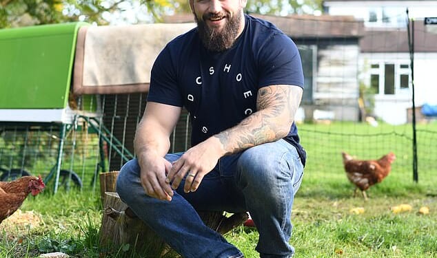 Joe Marler, pictured, describes his physique as 'like a melted wheelie bin' and, until recently, he was best known as a gonad-grabbing hard-man of the pitch
