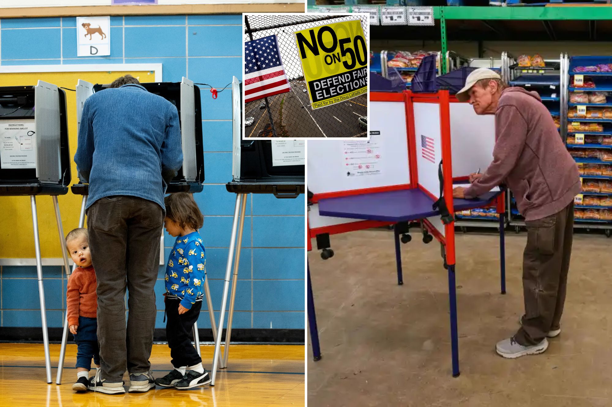 An image collage containing 3 images, Image 1 shows Election 2025 Minnesota, Image 2 shows APTOPIX Election 2025 America Votes, Image 3 shows Election 2025 California Prop 50