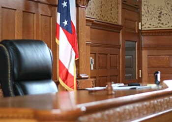 An American courtroom.