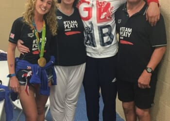 A source close to the Peaty family (pictured Adam centre with mum Caroline) revealed that the swimmer had left his mother 'heartbroken' after her sister's post