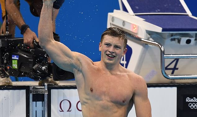 Adam Peaty has reportedly raked in a whopping £1.4million after taking inspiration from his 'mentor', father-in-law Gordon Ramsay (Adam seen in 2016)