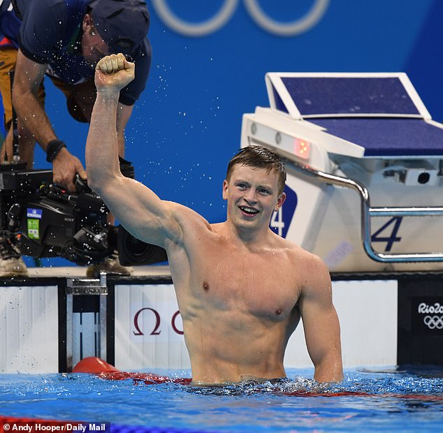 Adam Peaty has reportedly raked in a whopping £1.4million after taking inspiration from his 'mentor', father-in-law Gordon Ramsay (Adam seen in 2016)