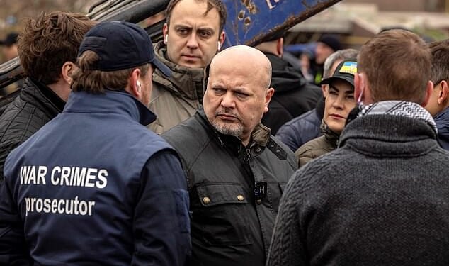 Prosecutor of the International Criminal Court (ICC), Karim Khan (pictured in Kyiv in April 2022) has faced allegations he kissed, groped and had sex with a 30-year-old lawyer without her consent over an 11-month period. He has denied the allegations