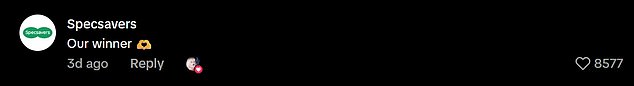 The video garnered hundreds of comments, including multiple household brands; Sky, Next, Specsavers and Asda , proving Alan's appeal