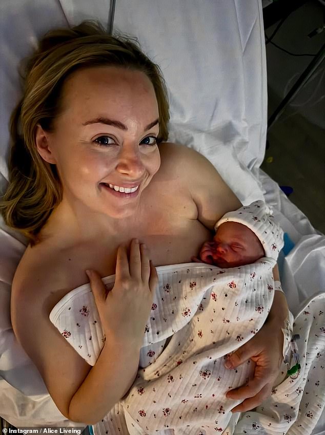 The fitness influencer gave birth to a daughter named Jeannie with her husband Patrick Murphy last month, admitting her daughter's delivery was 'wild' and 'unexpected'