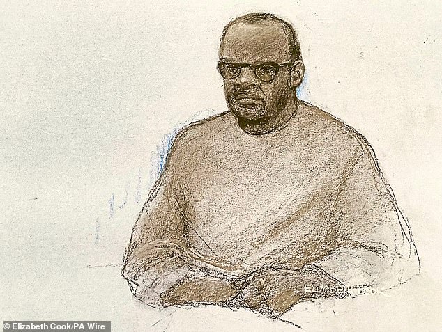Court artist sketch of Simon Levy, 40, appearing at Highbury Magistrates' Court