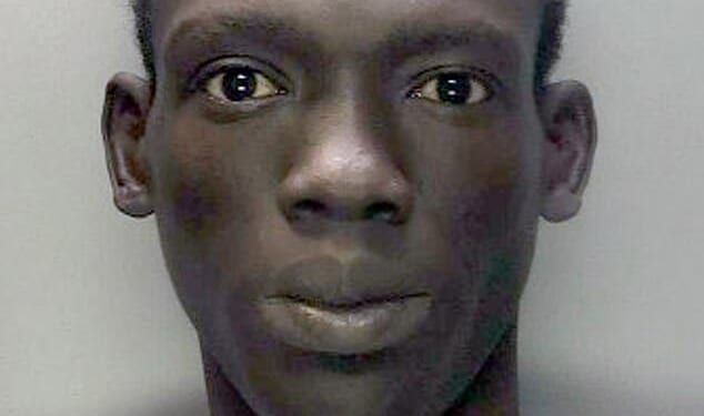 The latest Ministry of Justice statistics show that the number of foreign nationals in Britain's jails has grown by more than three per cent in a year to 10,737. Pictured: Asylum seeker Deng Chol Majek, 27, from Sudan, who killed Rhiannon Whyte, 27, in Walsall in October last year, three months after he arrived in the UK