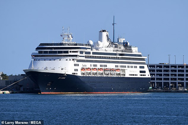 She was traveling on a Holland America Line cruise (pictured: stock image)