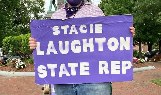 Disgraced New Hampshire Rep. Stacie-Marie Laughton, who was born Barry Laughton, 41, has pleaded guilty to charges of aiding and abetting the sexual exploitation of children