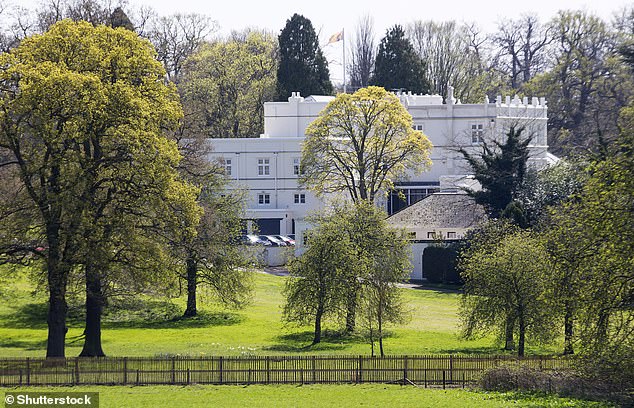 Sources have indicated that the ‘practicalities’ of packing up his belongings at Royal Lodge (pictured) and moving to his undisclosed new home were ‘quite a substantial logistical process, if nothing else’