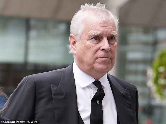 Billionaire paedophile Jeffrey Epstein urged a business associate to meet up with the former Duke of York (pictured) while in Switzerland