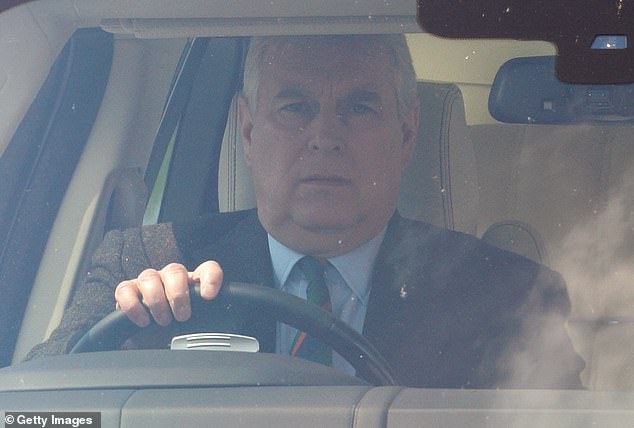 Andrew, the former Duke of York, is seen driving out of Royal Lodge in Windsor