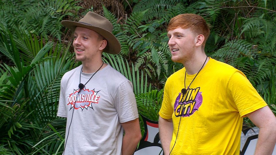Aitch and Angryginge in their Bushtucker Trial, Rivals, The Pits on "I'm a Celebrity... Get Me Out of Here!"