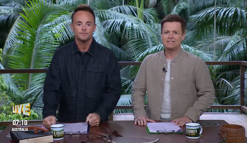 Ant and Dec presenting from Australia.