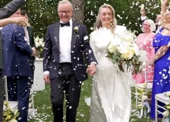 Anthony Albanese and Jodie Haydon tie the knot at The Lodge in Canberra