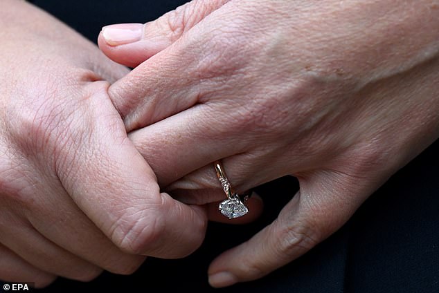 Albanese designed Ms Haydon's diamond ring, which is a custom piece by Cerrone Jewellers in Leichhardt, located in the heart of his electorate