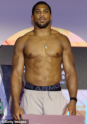 Joshua has a huge size advantage