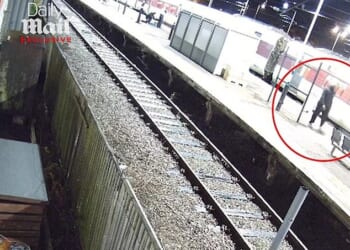 The alleged Huntingdon knife attacker seen in CCTV footage exclusively obtained by the Daily Mail. Police say a 32-year-old man has been charged in connection with the attack