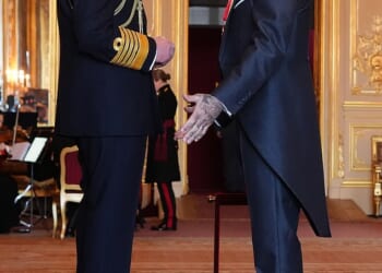 David Beckham received his knighthood for services to sport and charity from King Charles at Windsor Castle on Tuesday morning