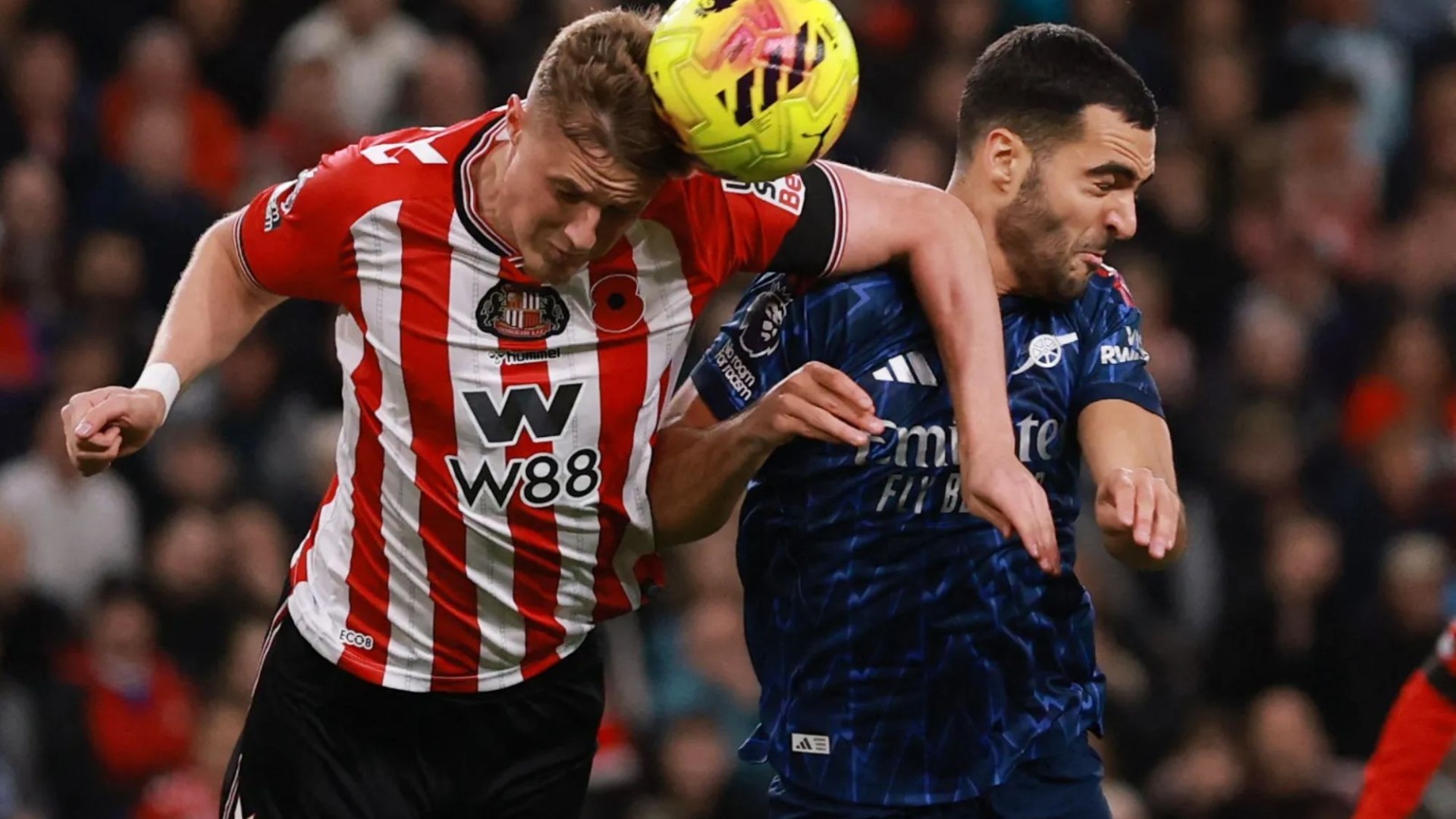 Arsenal star Mikel Merino needs urgent medical attention on head injury as fans demand red card