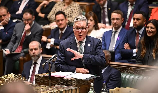 Sir Keir's rapid gesticulations – waving his arms, whacking the despatch box for dramatic stress – betrayed awareness of his hideous plight, writes Quentin Letts