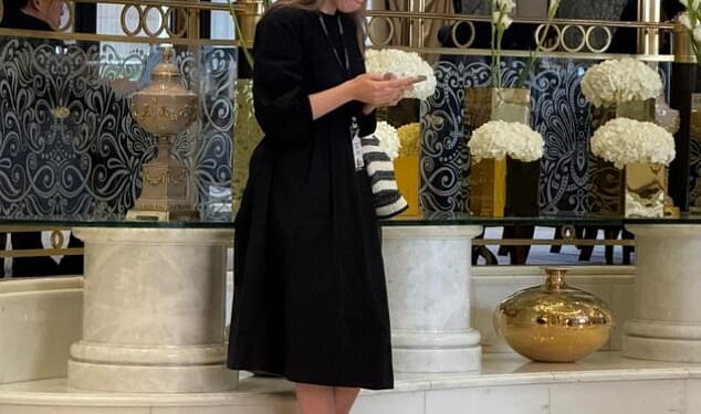 While her father¿s very public fall from grace was entering its final stages, his oldest daughter Princess Beatrice (pictured) was in Riyadh, hosting 'afternoon tea'