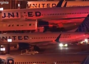 At least 18 plane passengers injured as ‘mobile lounge’ bus crashes into dock at Dulles International Airport