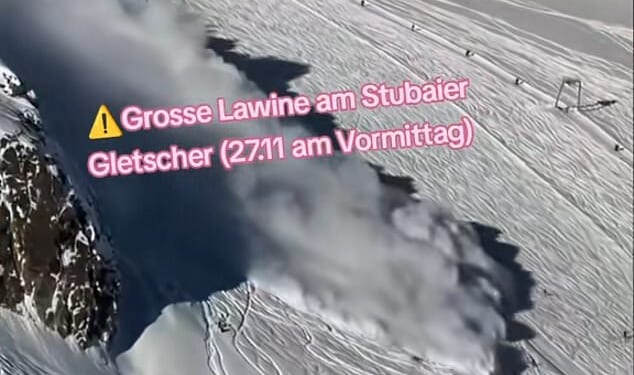 The avalanche struck at around 9.30am this morning in open terrain near the Daunscharte pass, an area outside the marked pistes, on the Stubai Glacier