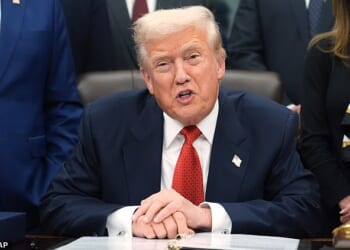 US President Donald Trump speaks in the Oval Office of the White House yesterday