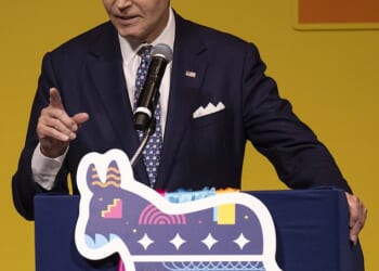 Former President Joe Biden spoke at the Nebraska Democratic Party’s Ben Nelson Gala on Friday, when he hit out at the Trump administration for 'cutting government funding for cancer research' after his administration made it a 'priority'