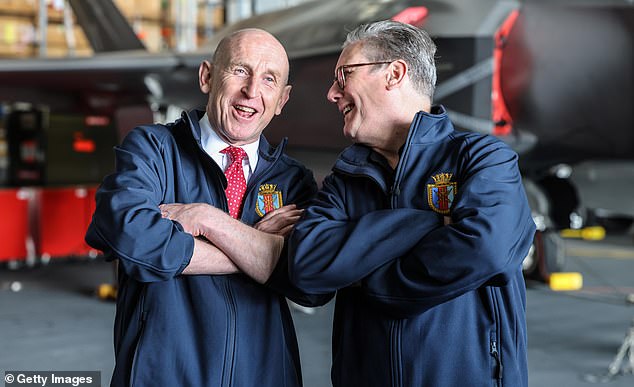 Following an explosion in welfare funding, commanders condemned Defence Secretary John Healey's (left) failure to convince the Treasury to invest in security, with no mention of defence in the Budget