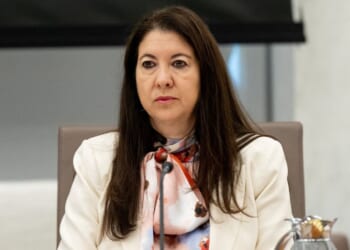 Adriana Kugler, member of the Board of Governors of the Federal Reserve, attends a Federal Reserve Board open meeting discussing proposed revisions to the board's supplementary leverage ratio standards at the Federal Reserve Board building in Washington, D.C., on June 25, 2025.