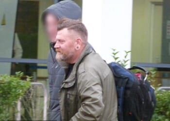 Council worker Lee Turnage, 46, of Colchester, Essex, mistook a naked cyclist taking part in a fundraiser for a 'pervert' and punched him off his bike before attacking two police officers