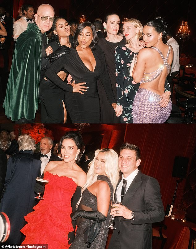 Several of the stars of Kris' daughter Kim's new Hulu series All's Fair joined her to celebrate the big day, including Naomi Watts, Sarah Paulson, Niecy Nash and Teyana Taylor, as well as the show's creator, Ryan Murphy