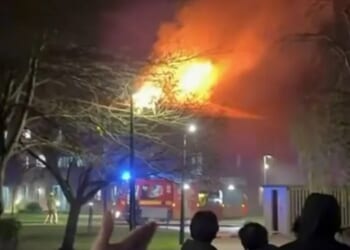 Blaze breaks out at Warwick University student housing as huge flames erupt from block & firefighters race to scene